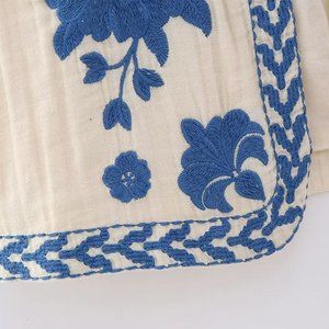 Moonstone Boho Floral Embroidered Vest